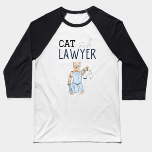 Cat lawyer Baseball T-Shirt